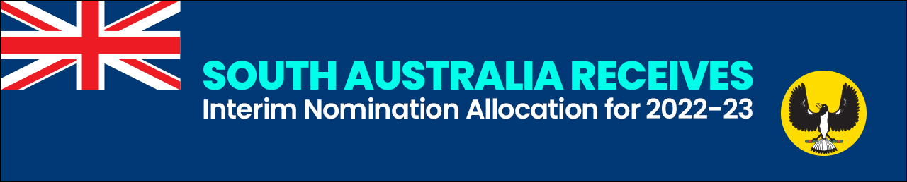 South Australia Receives Interim Nomination Allocation for 2022-23